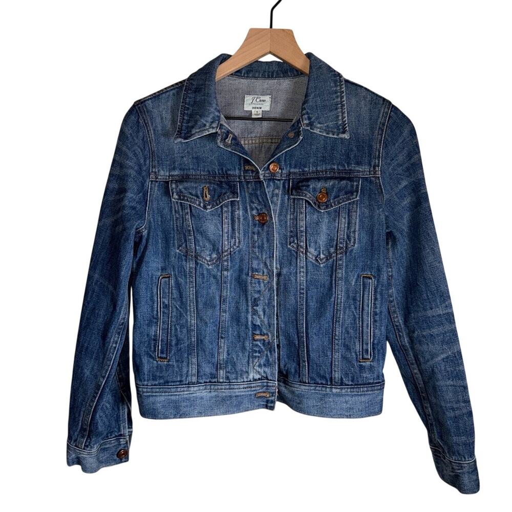 J. CREW classic denim coastal cowgirl breast pocket jean jacket S